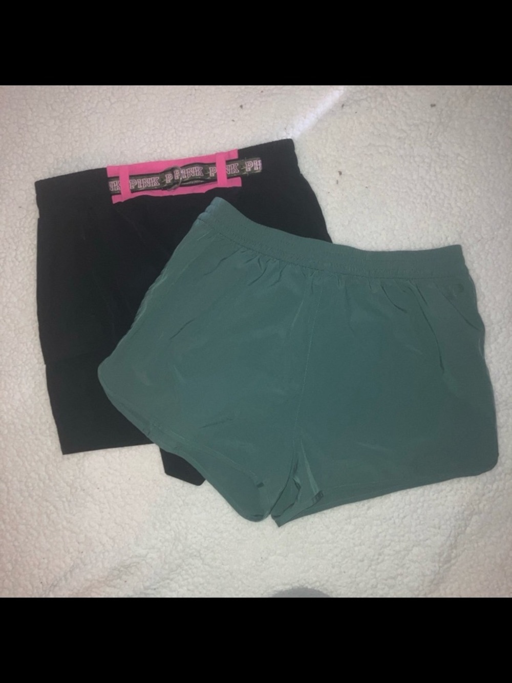 PINK Victoria's Secret Tech Woven Athletic Shorts Duo
